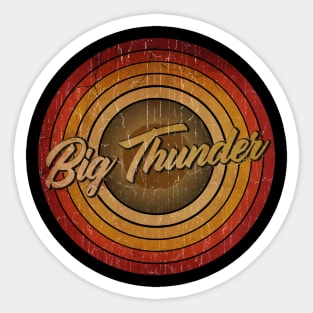 circle vintage retro faded Big Thunder Sticker